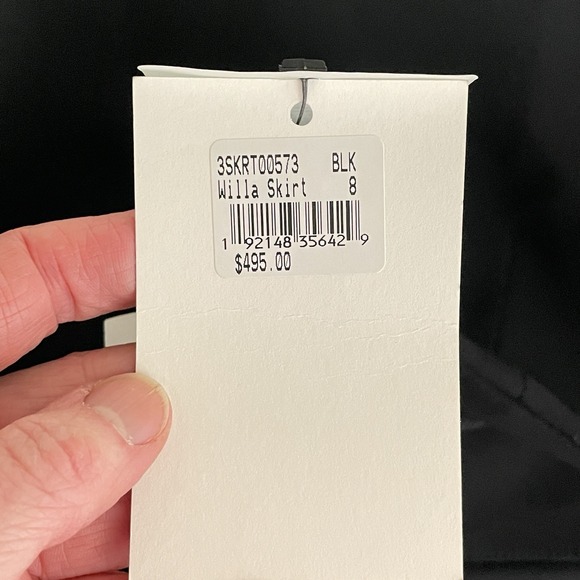 ALC Willa Minimalist Semi Sheer Maxi Skirt Womens 8 Pleated Edgy Designer Chic - Picture 10 of 12